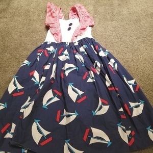 Boutique Girls Summer Dress Sail Print